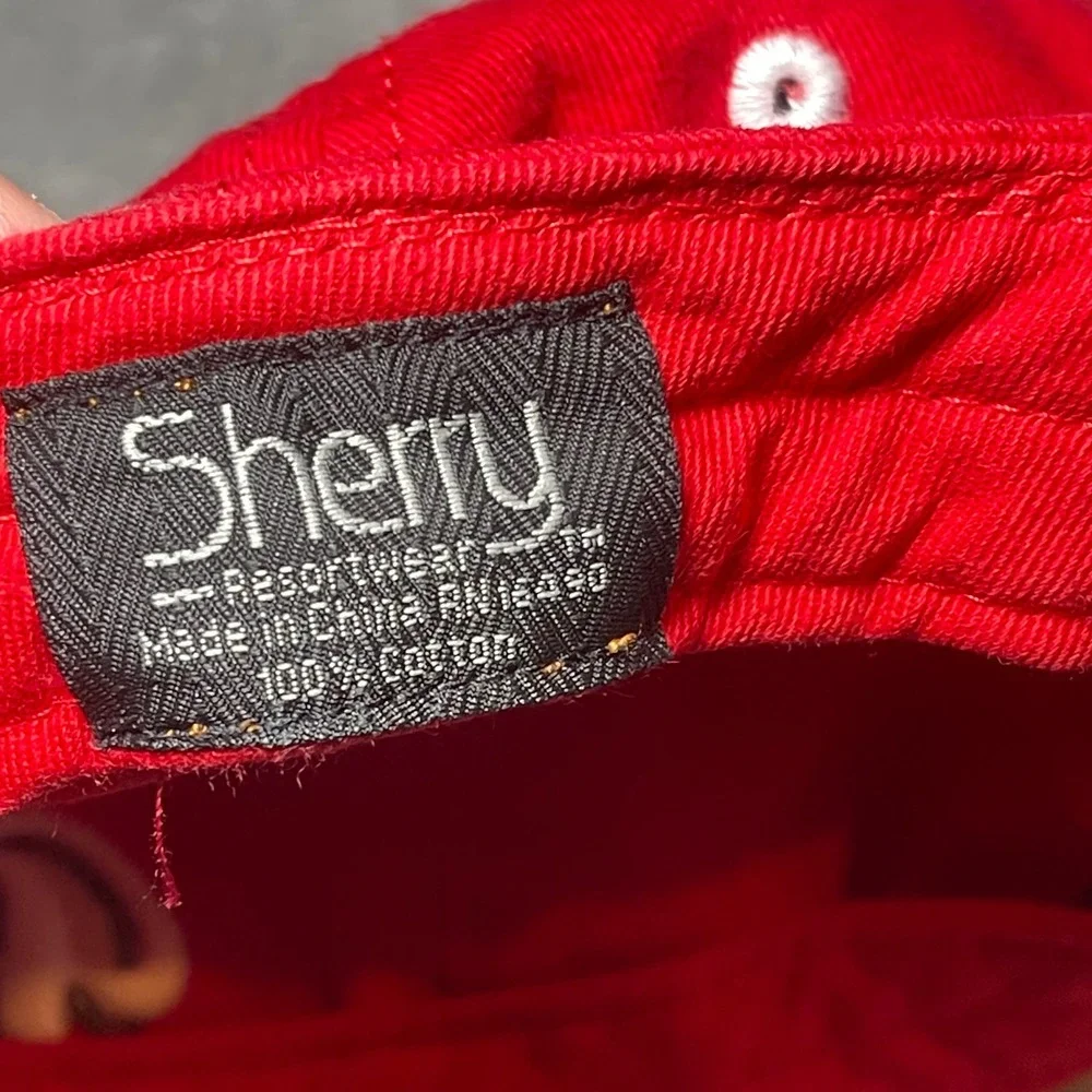 Sherry Resortwear Dads Team Baseball Hat Red‎ Cotton Adjustable Strapback Cap